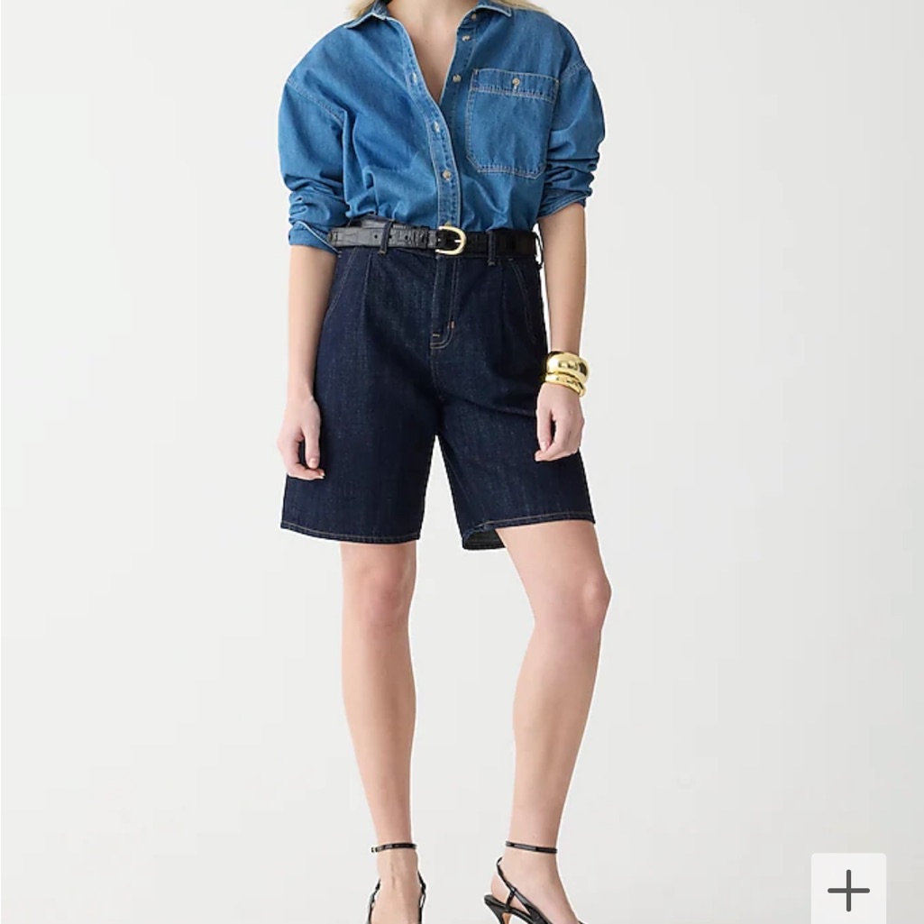 J. Crew Mid Length Denim Short Indigo Wash